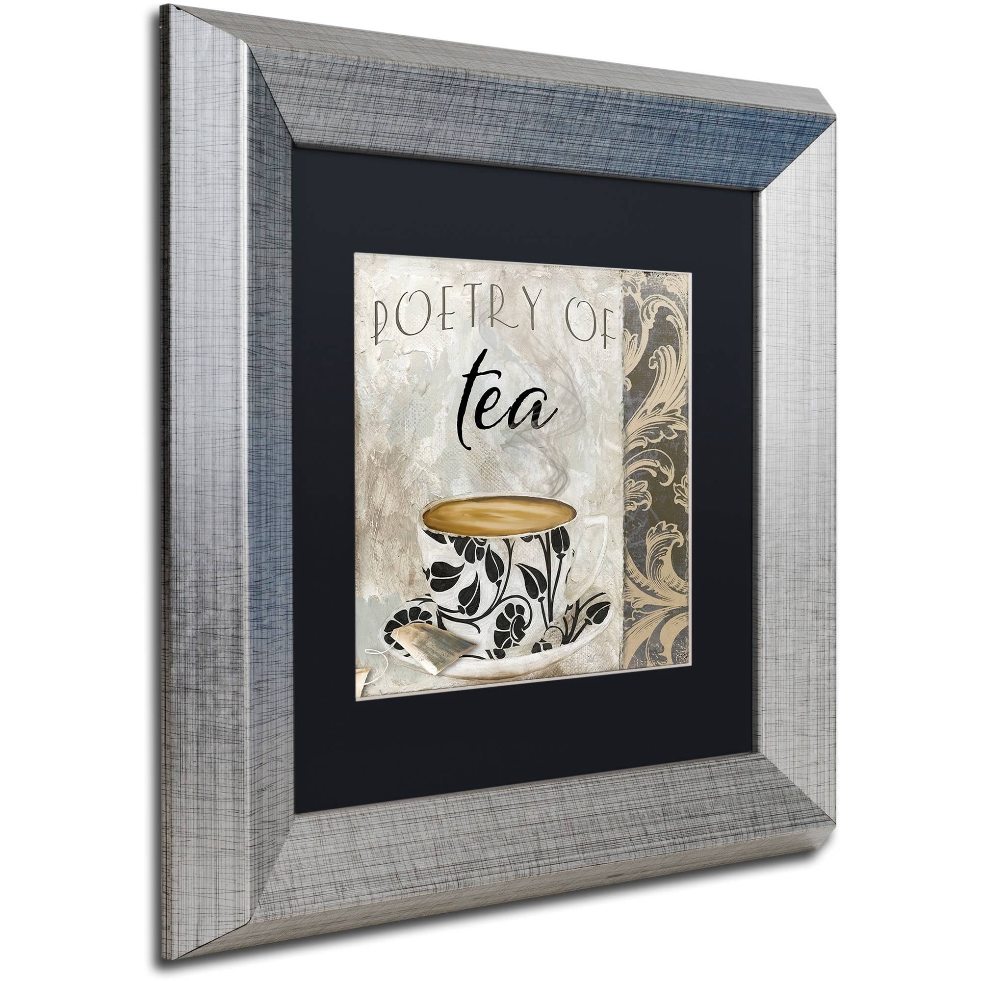 Trademark Fine Art "Art of Tea II" Canvas Art by Color Bakery Black Matte, Silver Frame