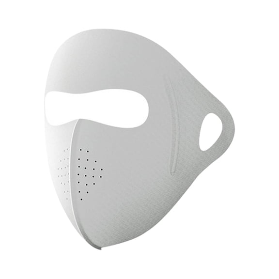 QccHieUs Cooling Face Cover Face Mask with Adjustable Ear Loops Breathable Sun Protection gray