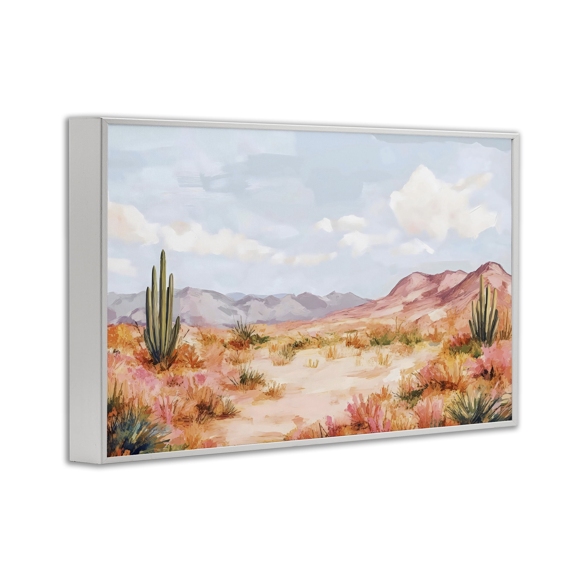 Stupell Industries Pastel Desert Dream Sunset White Framed Giclee Art, design by Creative Studio