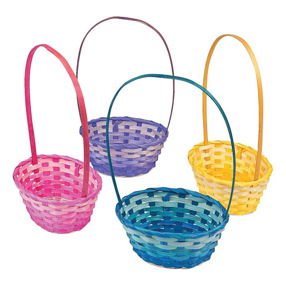 Fun Express Assorted Colors Easter Wood Party Supply Sets, (12 Pieces) 6.25"