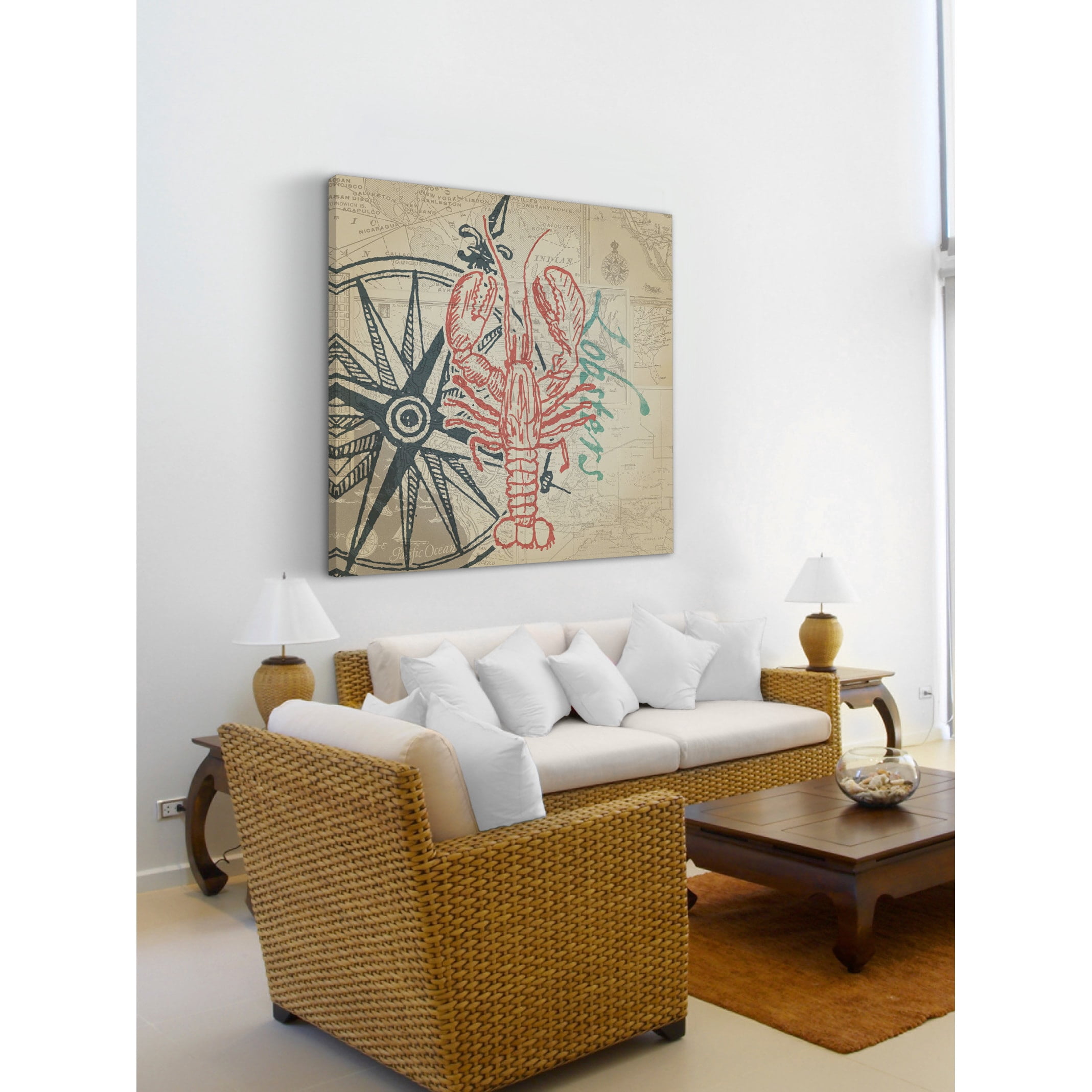 Marmont Hill - "Fresh Lobster 2" Painting Print on Wrapped Canvas