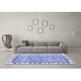 thumbnail image 3 of Ahgly Company Machine Washable Indoor Square Abstract Blue Modern Area Rugs, 5' Square, 3 of 4
