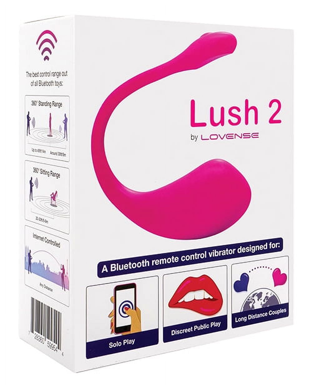 Lovense Lush 2.0 Sound Activated Vibrator - Pink 