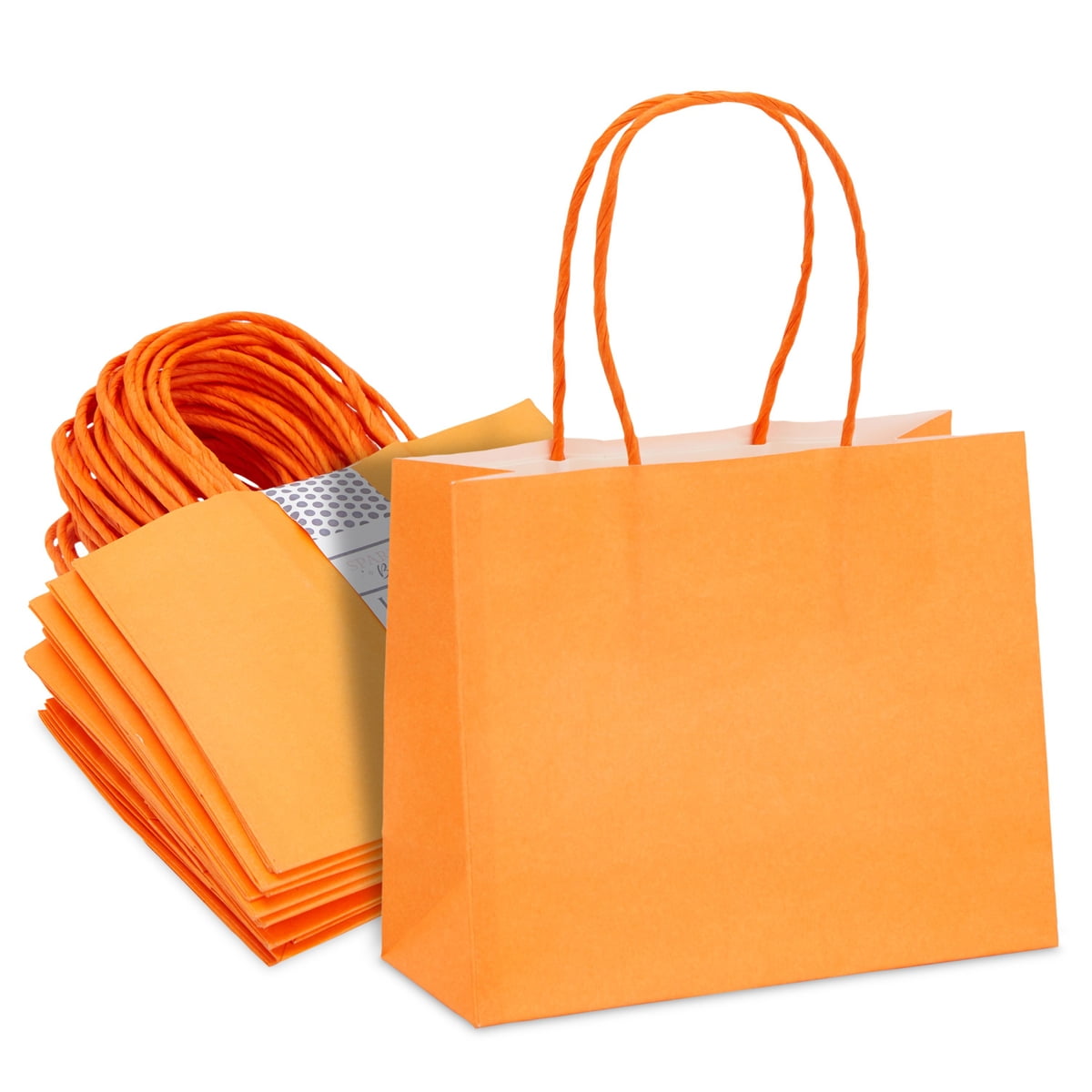 Orange Landscape Large Paper Party Gift Bags ~ Boutique Shop Bag