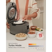 CUCKOO Twin Pressure Rice Cooker 10-Cup Uncooked / 20-Cup Cooked with Nonstick Inner Pot, Large Rice Maker & Warmer with 16 Menu Options, Open Cooking Mode, Voice Guide, Gray (CRP-ST1009FG)