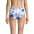 thumbnail image 2 of Rachel Roy WHITE MULTI Floral Ruched Bikini Brief Swim Bottom, US Small, 2 of 3