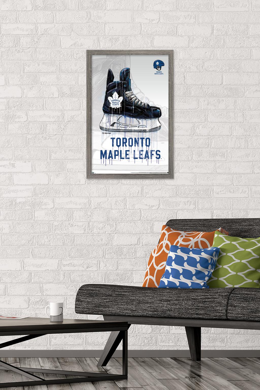 NHL Toronto Maple Leafs - Drip Skate 20 Wall Poster, 14.725" x 22.375", Framed