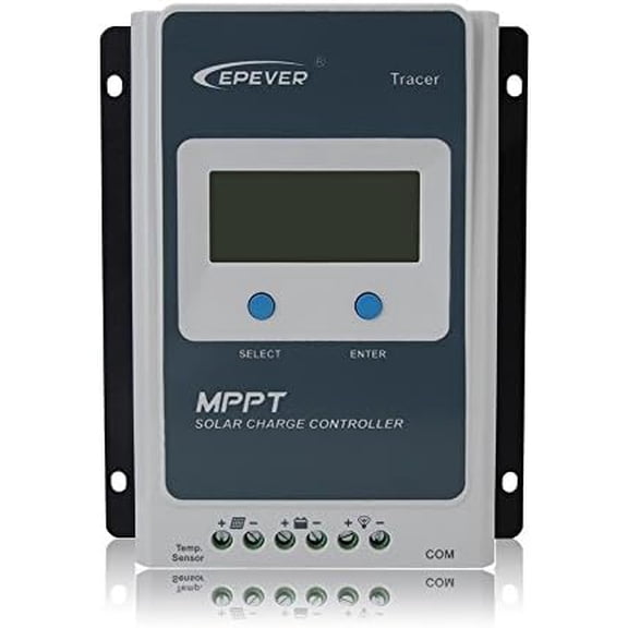 Tracer an 30A 40A MPPT Solar Charge Controller 100V PV Negative Grounded Solar Regulator with LCD Display High Tracking Efficiency up to 98% (Tracer 3210AN 30A)$$Garden &