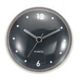 thumbnail image 4 of Waterproof Bathroom Clock Battery Operated Wall Clock with White Suction Cup, Black, 4 of 7