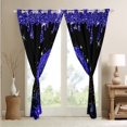 thumbnail image 2 of Blue Rose 30%-50% Blackout Curtains Glitter Galaxy Curtains for Living Room,Sequin Fluid Art Curtains And Drapes 2 Panels (52Wx63L), 2 of 5