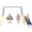 Blue and Yellow, variant on Sunrinx Backyard Swing Set with 32" Saucer Swing & Belt Seat, Heavy Duty A-Frame Metal Stand, 440 lbs