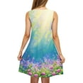 thumbnail image 4 of Women’s Sleeveless Floral Sundress Summer Casual Swing Dress Loose Fit Tank Dress Beach Vacation A Line Dresses, 4 of 4