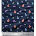 thumbnail image 1 of Soimoi Blue Modal Satin Fabric Insect Print Fabric by Yard 42 Inch Wide, 1 of 3