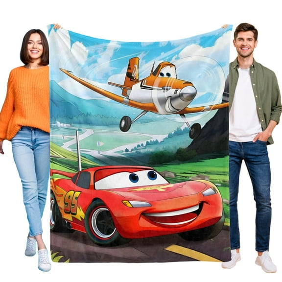Planes Fire And Rescue Flannel Blanket 39*59 inch Soft And Comfortable With Clear Patterns And Easy Cleaning