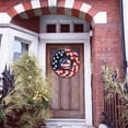thumbnail image 6 of Patriotic Wreath DecorIndependence Day Front Door Porch Hanging Wreath With Red White Blue Mesh All Weather Outdoor Indoor Decoration For Memorial Day Veterans Day, 6 of 9