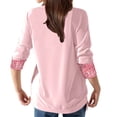 thumbnail image 6 of CFLVAEK Cowl Neck Velvet Tops for Women Plus Size Patchwork Sparkly Glitter Party Shirts Casual Long Sleeve Cocktail Club Pullover Shirts Pink S, 6 of 6