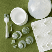 Nanobebe Baby Bottle Ultimate Feeding and Cleaning Set, Newborn to Baby, Sage