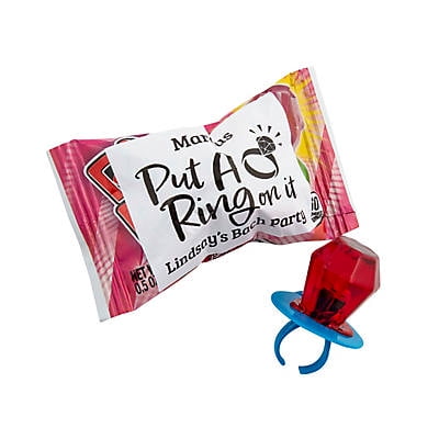 Fun Express Personalized Bachelorette Party Ring Pops - 20 Pieces