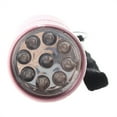 thumbnail image 3 of Lampe de Poche Torche Mini Rose Enduite de Caoutchouc 9 LED, Éclairage Puissant, 3 of 6