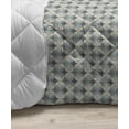 thumbnail image 3 of Geometric Down Alternative Comforter, Modern Fractal Look with Vertical Line Pattern Soft Colors Illustration, Microfiber Quilt for All Season, 5 Sizes, Tan Cream Pale Blue, by Ambesonne, 3 of 3