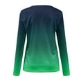 thumbnail image 4 of ketyyh-chn99 Green T Shirts 2022 Womens Fall Long Sleeve Tunic Tops Casual T-Shirts Vneck Loose Fit Dressy Blouses, 4 of 5