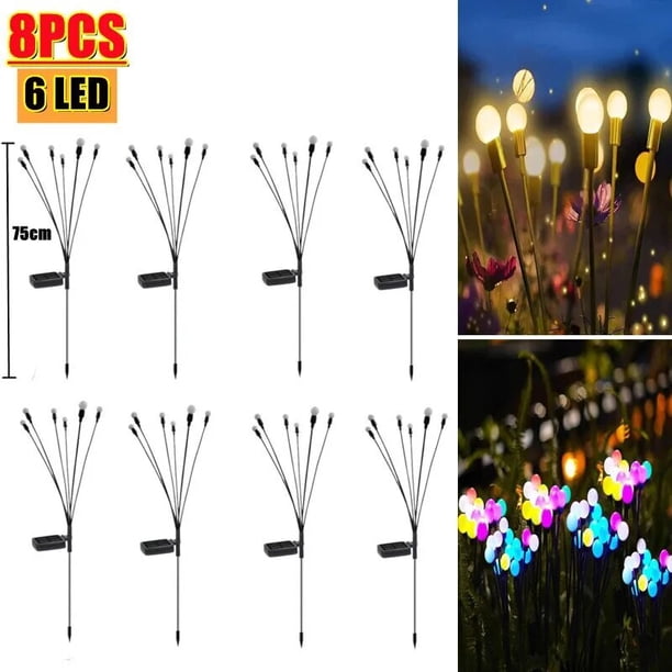 Luz LED Solar para exteriores, lámparas de césped de luciérnaga de fuegos artificiales, decoración de jardín impermeable, luces de paisaje, hogar de campo, decoración de balcón