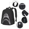 thumbnail image 3 of Sigee Black And White Shark for Simple large capacity backpack Travel Laptop Backpack, Business for Travel and Daily Use, 3 of 9