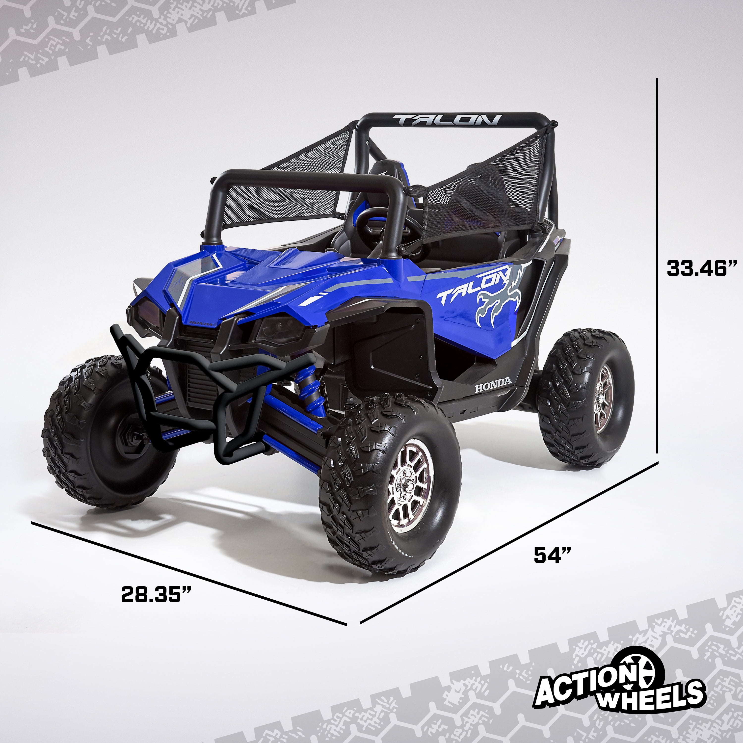 Honda Talon UTV 12-Volt Battery-Powered Ride-On Toy, Black/Red, 1 Count – Officially Licensed