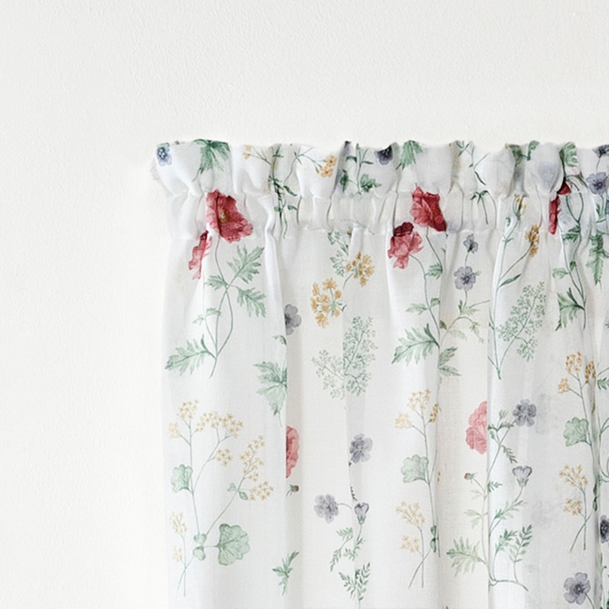 Martha Stewart Martha’s Garden Curtain Swag, Multicolor, Pole Top, Semi Sheer, Indoor, Adult, 1 Piece, 27" x 30"