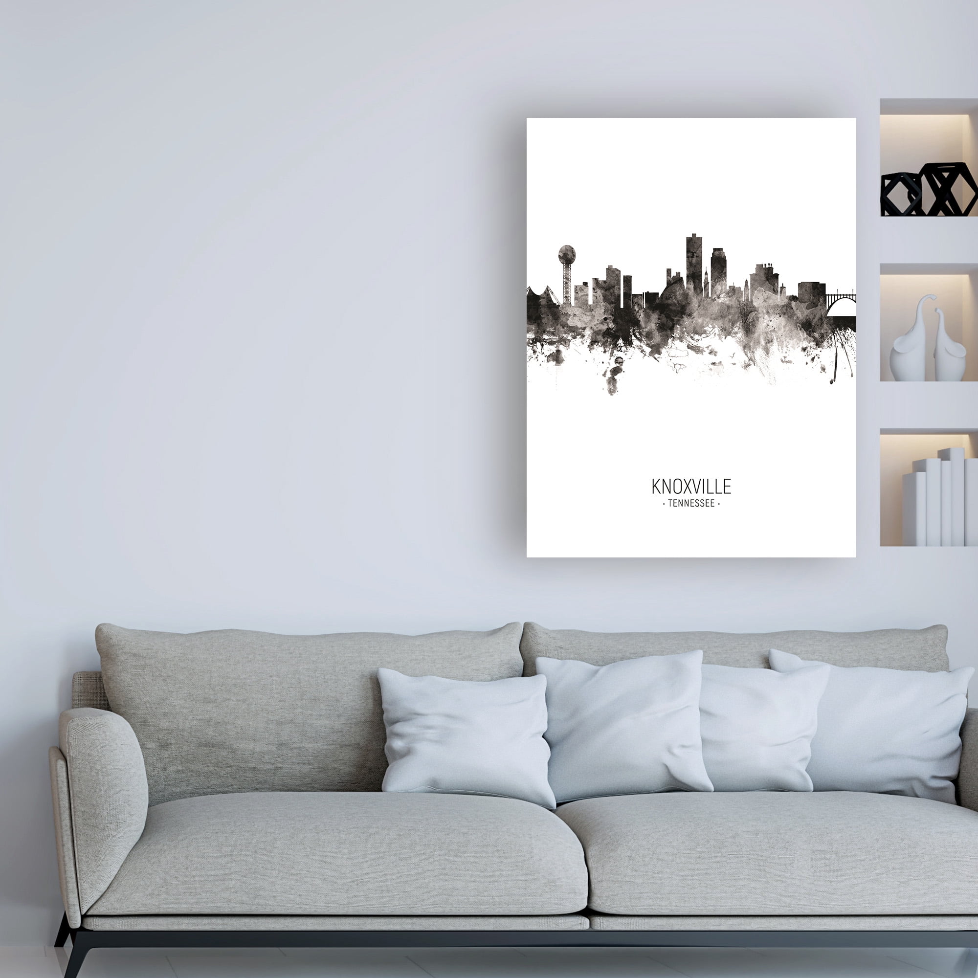Trademark Fine Art 'Knoxville Tennessee Skyline Portrait II' Canvas Art by Michael Tompsett