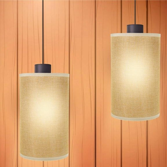 DEMACRIO Simple Drum Lampshade Beige For Study Room 1Pcs 7.9x4.7x4.7in