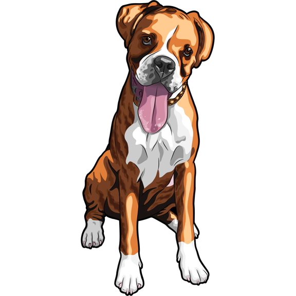 2in x 5in Boxer Vinyl Sticker