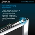 thumbnail image 2 of DreamLine Infinity-Z 34 in. D x 60 in. W x 74 3/4 in. H Frosted Sliding Shower Door in Chrome and Left Drain Biscuit Base, 2 of 16
