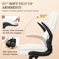 thumbnail image 5 of COOLHUT Leather Office Chair, Big and Tall Office Chair 400LBS Wide Seat Ergonomic Computer Desk Chair High Back Executive Leather Chair Adjustable Task Chair Lumbar Back with 8-Year Warranty, White, 5 of 10