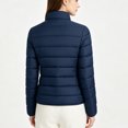 thumbnail image 3 of Smsaxvxz Women's Puffer Jacket Casual Quilted Packable Lightweight Zip Up Coats Long Sleeve Windproof Winter Warm Outerwear Navy S, 3 of 6