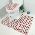 thumbnail image 2 of Brown Cartoon Bigfoot and Heart Pattern Bathroom Rugs Sets 3 Piece,Toilet Cover Set,Absorbent Non Slip Bathroom Mats Sets with U-Shaped Contour Rug Toilet Rug Set, 2 of 5
