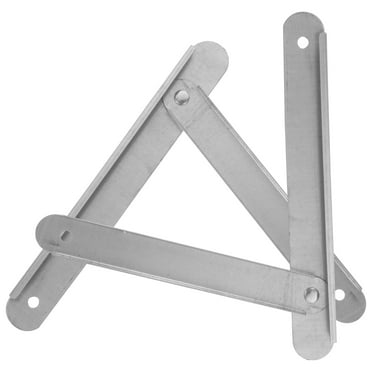Aluminum Alloy Ladder Hinges with Buckle Connector for Attic Stairs Silver 2pcs