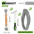 thumbnail image 2 of Screen Repair Kit, 0.16"x 24.9 ft Window Screen Spline Roller and Hook, Gray, 2 of 7