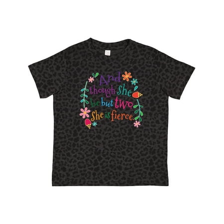 

Inktastic 2nd Birthday Girls She is Fierce Gift Toddler Toddler Girl T-Shirt