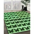 thumbnail image 3 of Ahgly Company Machine Washable Indoor Square Transitional Deep Emerald Green Area Rugs, 8' Square, 3 of 7