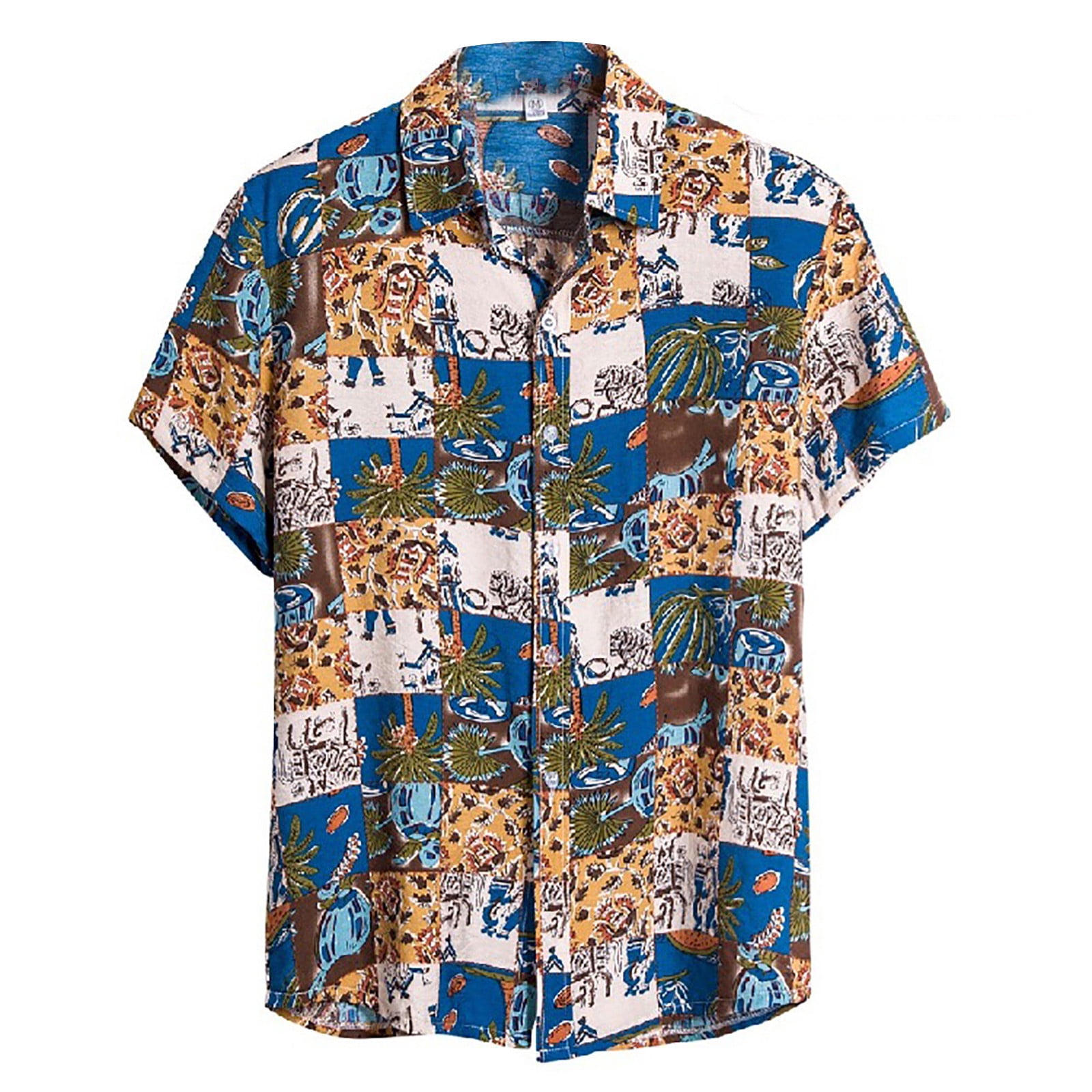 CS166 Mens Hawaiian Beach Flower Shirt 