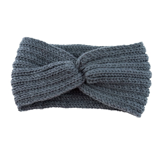 Diadema de Ganchillo Qarigey Accesorio para El Cabello Gris Oscuro
