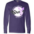 thumbnail image 3 of Inktastic Brave Hodgkins Lymphoma Awareness Violet Ribbon Long Sleeve T-Shirt, 3 of 5
