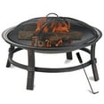 thumbnail image 1 of Open Box Mr. Bar-B-Q 29.3" Wood Burning Fireplace w/Match Light Ignition, Black, 1 of 9