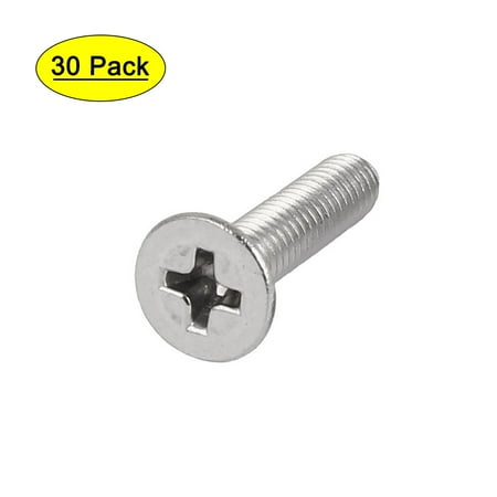 

30 Pcs M4x18mm 316 Stainless Steel Countersunk Machine Screws Fasteners