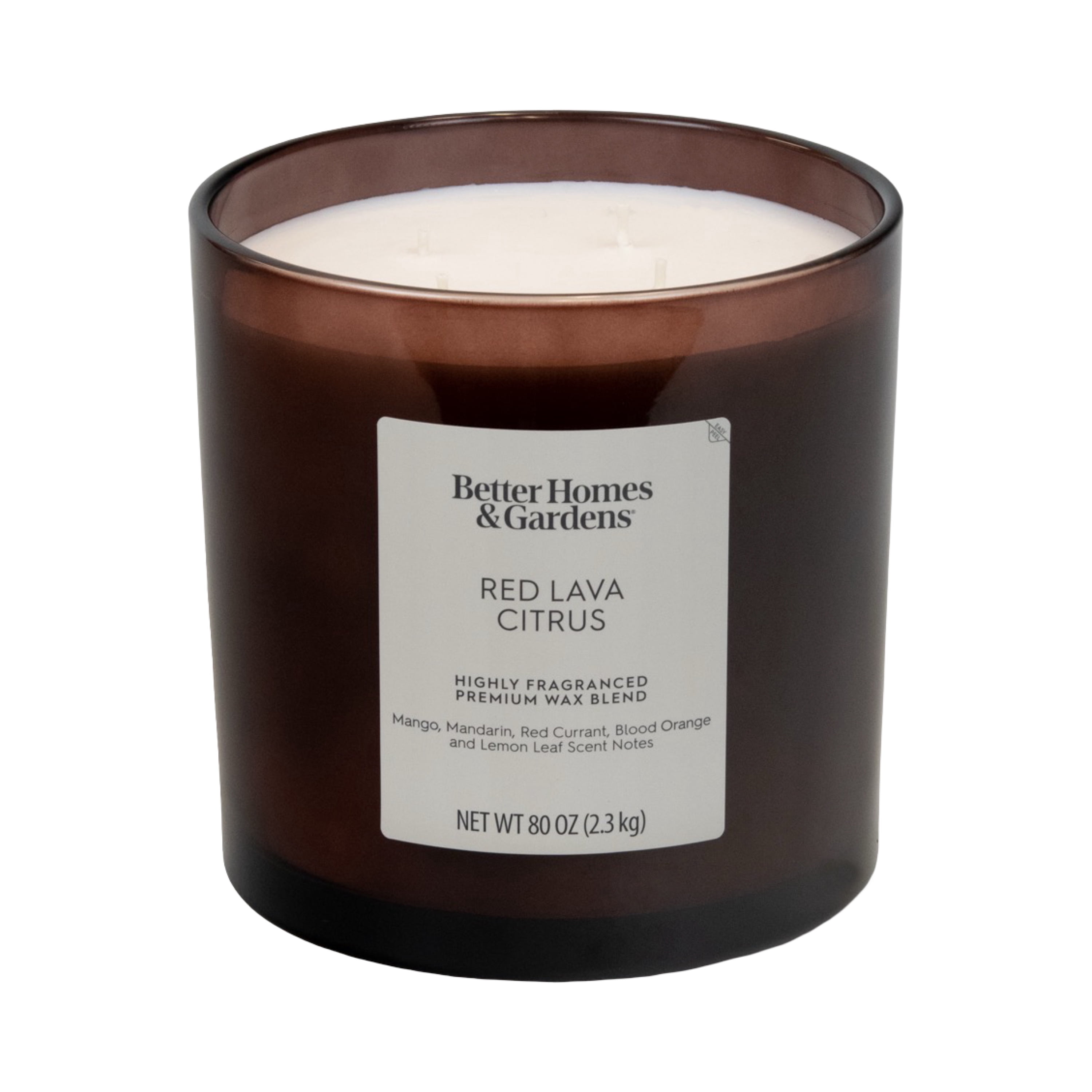 Better Homes & Gardens Red Lava Citrus Scented 4-Wick Large Oversized Jar Candle 80oz.