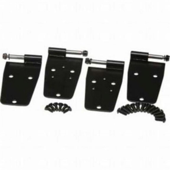 Kentrol 76-93 Jeep CJ/Wrangler YJ Hardtop Door Hinge Set 4 Pieces - Powdercoat Black