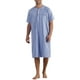 thumbnail image 1 of CAMISAS DE NOCHE RAYADAS INSPIRE CHIC para hombres, camisetas de dormir de manga corta con botones, bata de noche M azul oscuro, 1 of 6