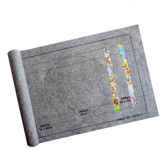 Jesscasday Practical Travel Friendly Puzzle Mat That Rolls up and Stores Unfinished Puzzles