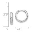 thumbnail image 2 of Real 14kt White Gold Hinged Hoop Earrings; for Adults and Teens; for Women and Men, 2 of 2